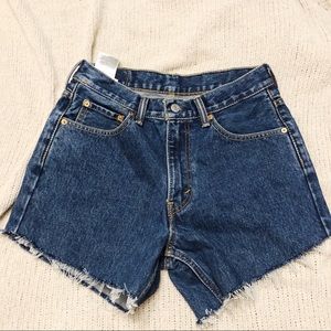 Levi dark wash shorts